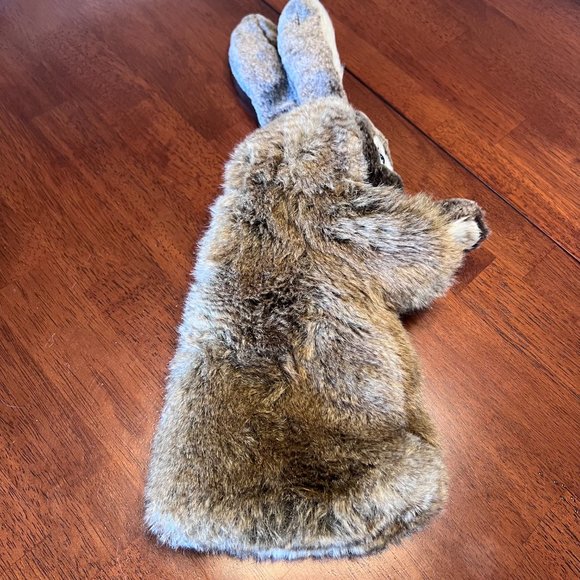 Folkmanis Rabbit Stage Puppet Long Eared Bunny Hand Puppet Realistic Brown 19” - Picture 4 of 9